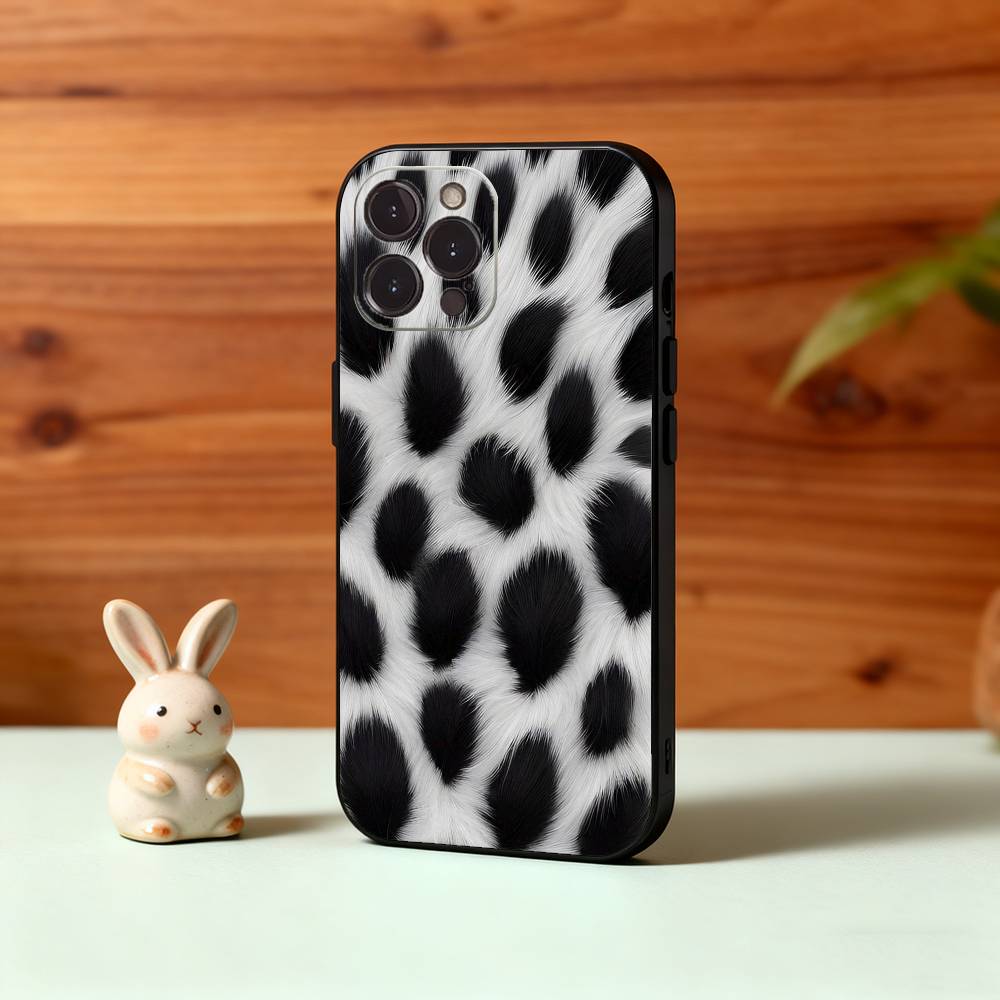 F-Fashion T-Tiger Leopard Print Phone Case For iPhone17,16,15,14,13,12,Plus,Pro Max, 5G Others Soft Black Cover