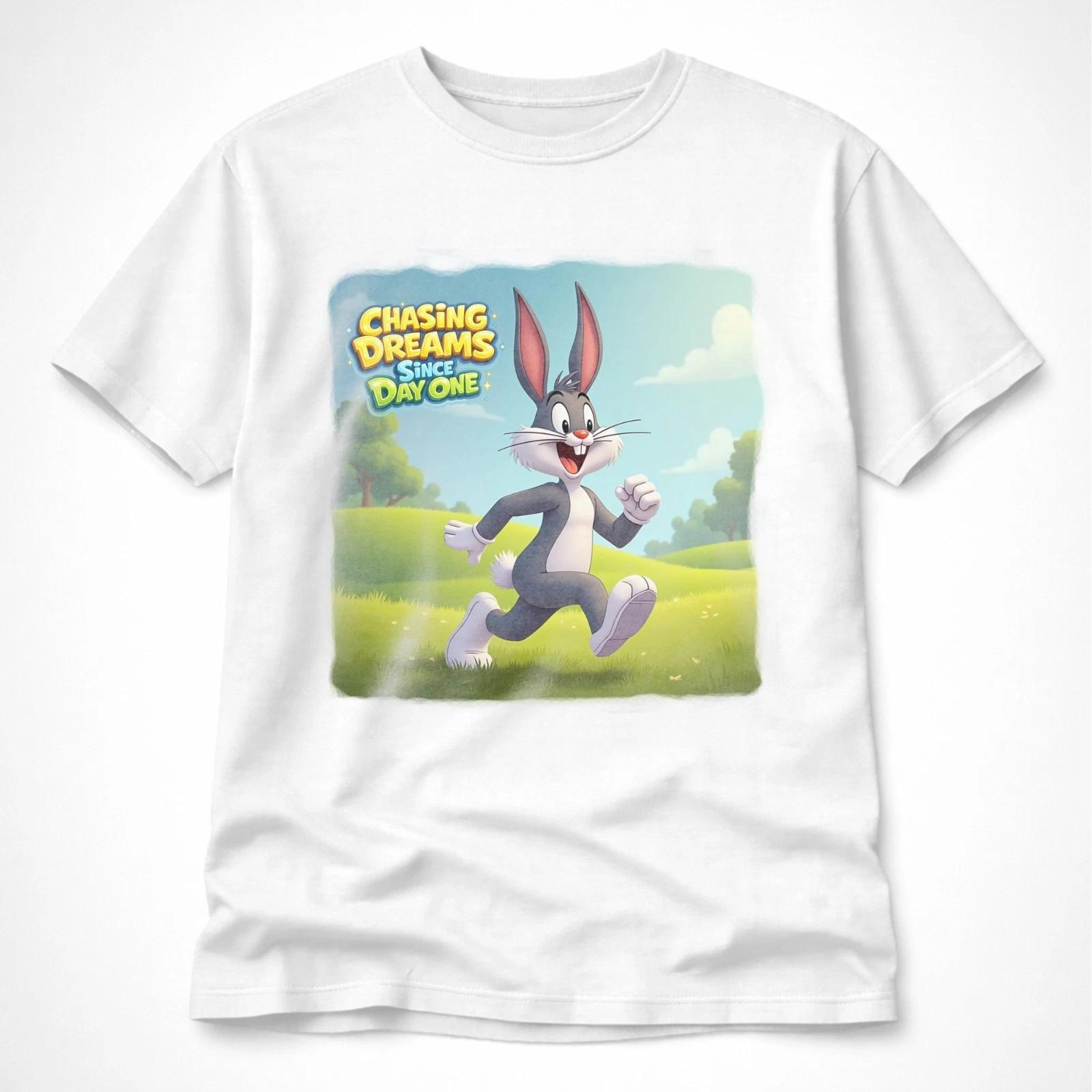 Chasing Dreams Since Day One Funny Cartoon T Shirt Unisex Motivational Gift 4XL
