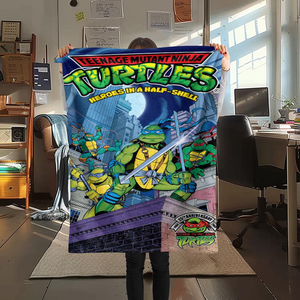 Teenage Mutant Ninja Turtles Poster Blanket Blanket Suitable For All Seasons Air Conditioning Blanket Digital Printing Sheet