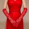 Black Lace Gloves For Brides Wedding Dress Hand Shawl Sexy Sleeve Protector Net Cloth Gloves Women Evening Gown Marriage
