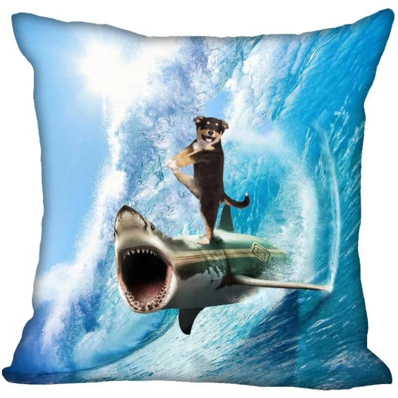 Față de pernă cu fermoar invizibil Funny Dog Animal Home Decor Satin