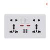 Veggstrømkontakt Universal 5 Hull 2.1A Dobbel USB-laderport Kontakt