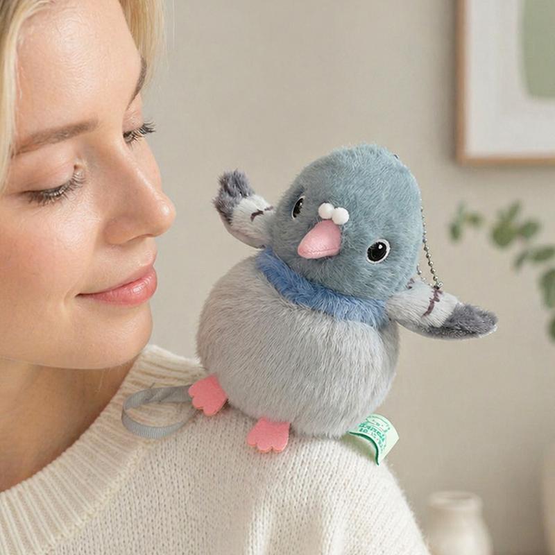5 Stile Niedliche Mini Stehende Haustier Vogel Plüschtiere Weiche Papagei Tauben Puppen Lustiger Anhänger Für Kinder