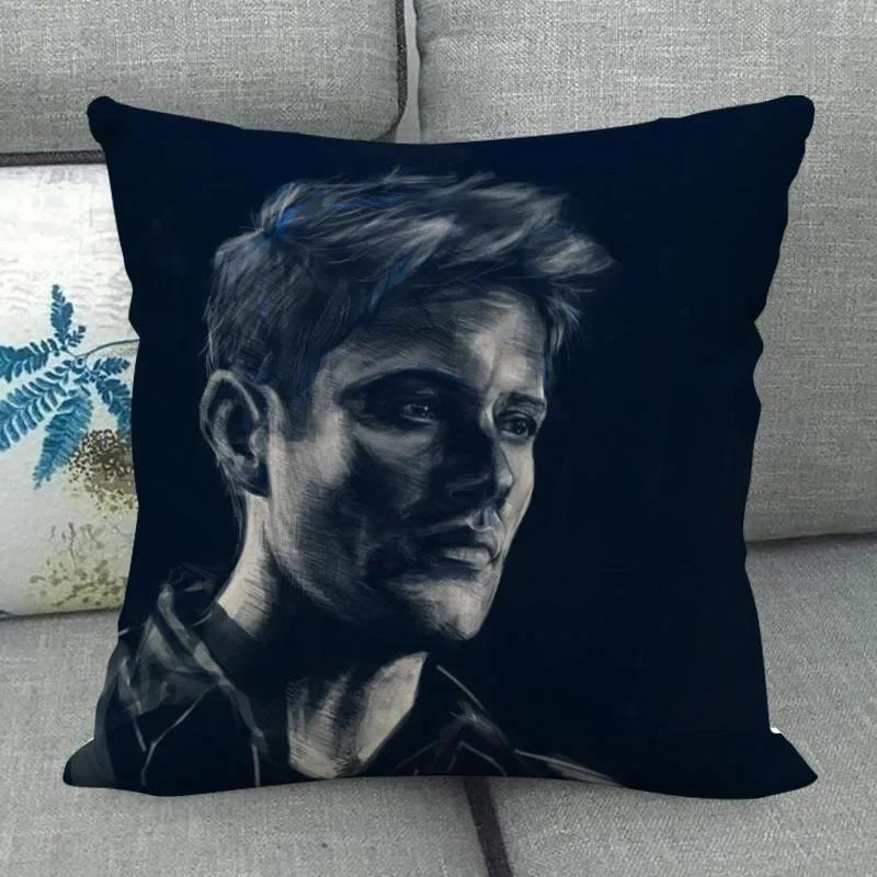 Custom Supernatural Pillowcase Wedding Decorative Cotton Linen Pillow Case For Home Pillow Cover 45X45(One Sides)
