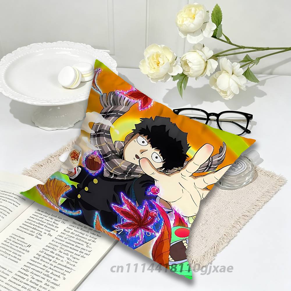 MMob Psycho  Anime Pillow Case For Home Bedroom Car Office Decoration Living Room Sofa Cushion Cover Suitable