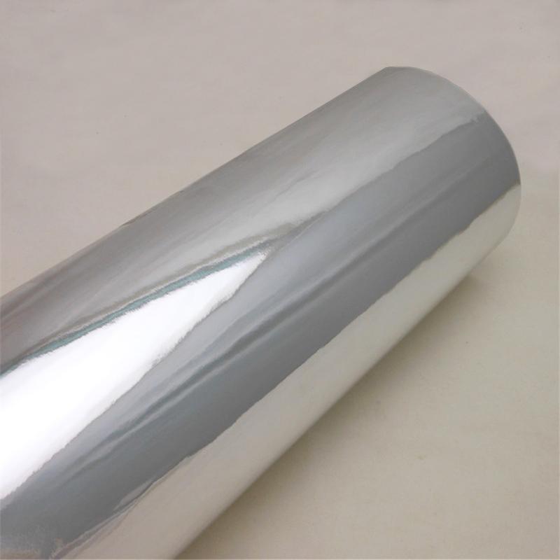 Flexible Gloss Mirror Chrome Silver Vinyl Wrap Film Foil Sticker Bubble Free Car Decal Computer Cover Phone