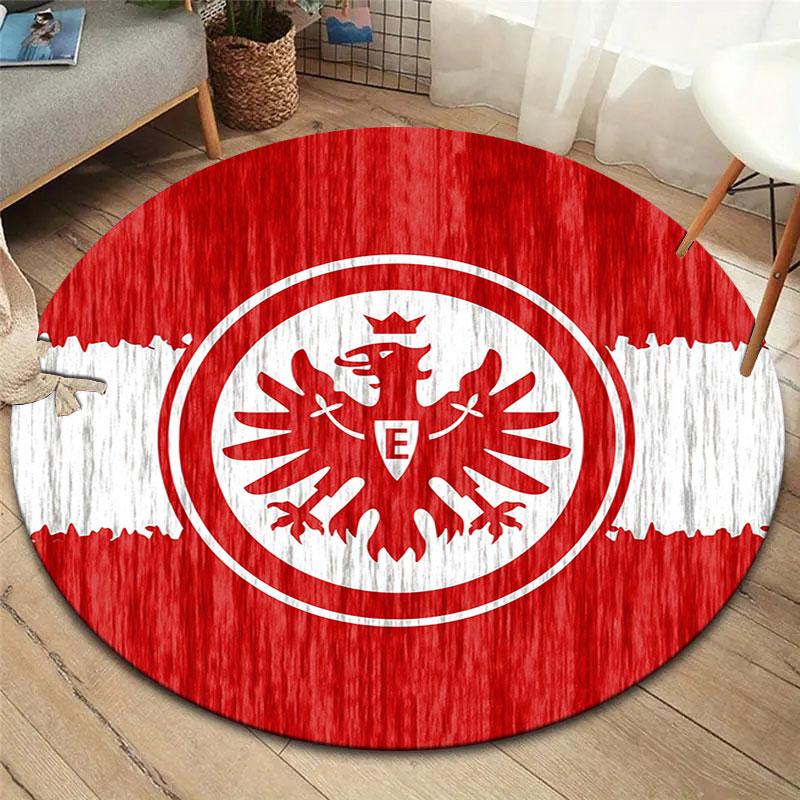 Eintracht Frankfurt Round Area Rug,Carpet Rug for Living Room Bedroom Sofa Playroom Decor,Non-slip Floor Mat