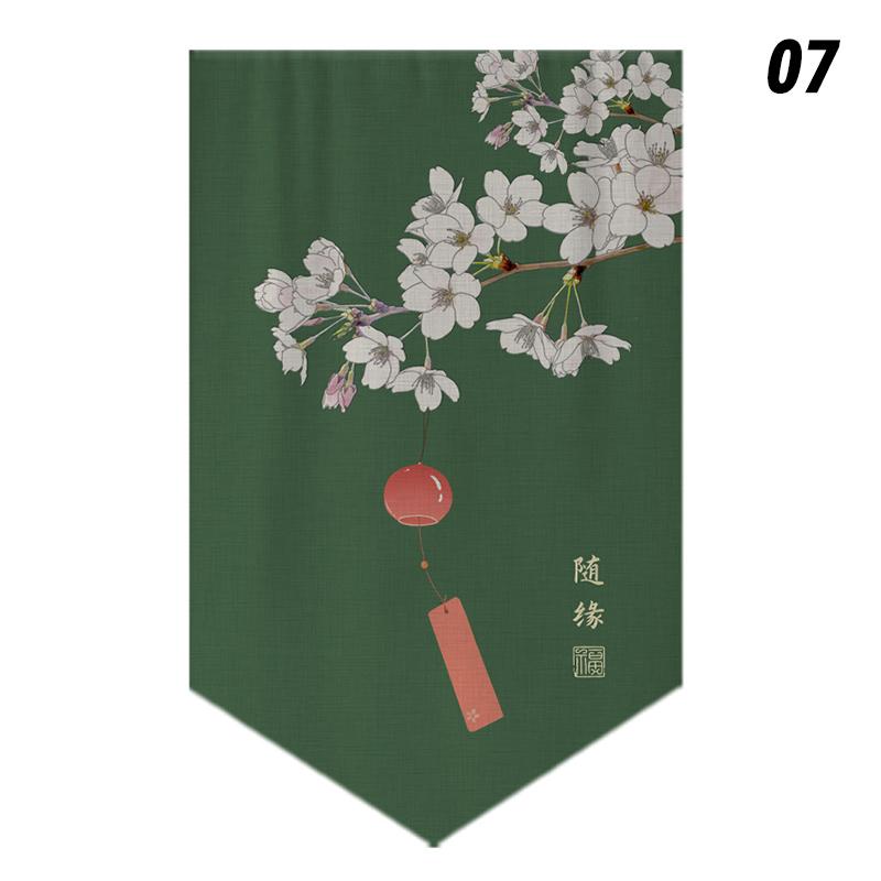 Chinese Style Door Head Half-curtain Noren Izakaya Bistro Bar Restaurant Decor Short Curtains Living RoomKitchen Porch Partition