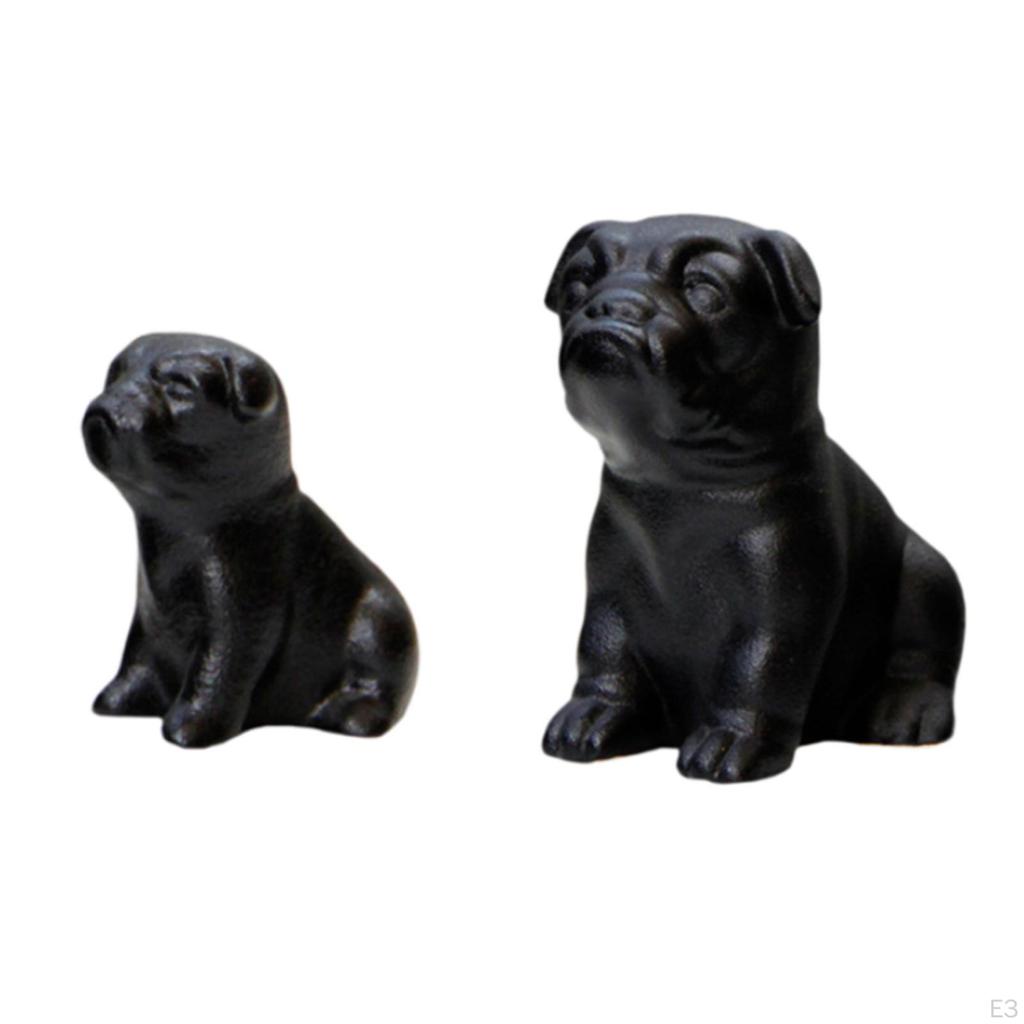 Bulldog Dog Statue Animal Sculpture Collectible Modern Decorative Figurine Desktop Ornament for