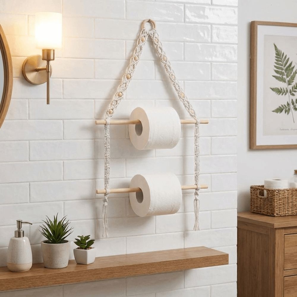 Double-layer Tissue Paper Racks Wall Hanging Storage Racks Storage Shelf Napkin Hanger Hotel