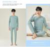 Men's Thermal Underwear Set - Youth Antibacterial Cotton Wool Sweater & Pants for Autumn/Winter