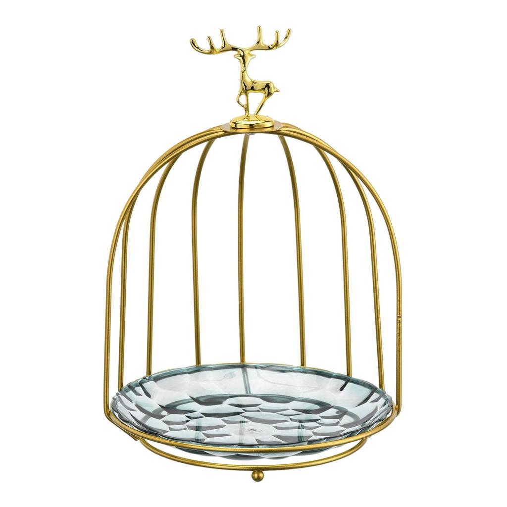 Bird Cage Snack Cake Stand Cupcake Cosmetic Rack Storage Shelf Fruit for Kitchen