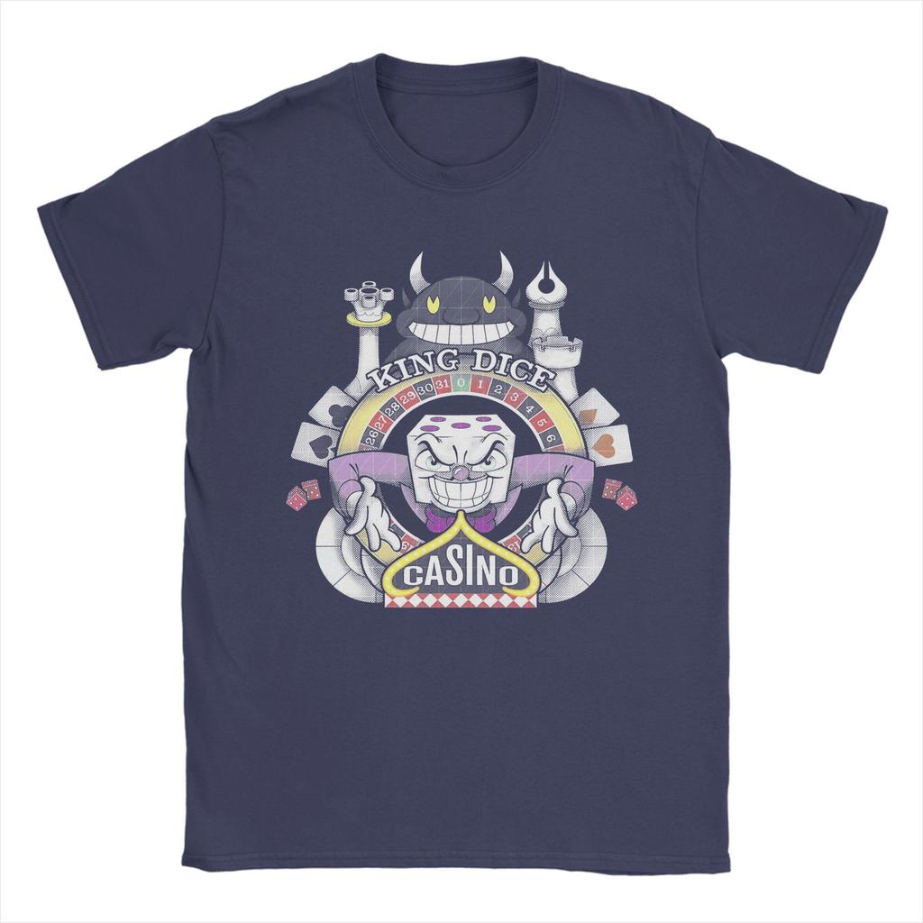 Cuphead King Dice Casino T Shirt Summer Fashion T Shirts Adult Cotton ONeck Oversize Clothes Short Sleeve Y2K Casual Tops