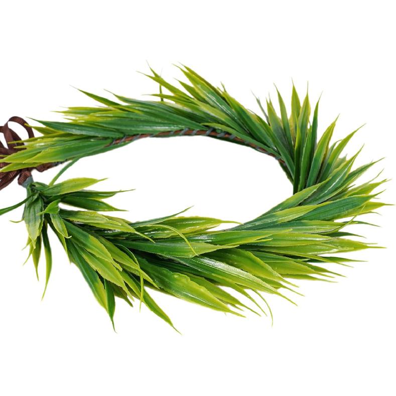 Гавайская Цветочная Корона-Венок на Голову - Искусственный Тропический Зеленый Лист Головной Убор для Девочек Женщин Гавайский Декор Пляжная Вечеринка Луау Аксессуары для Костюма