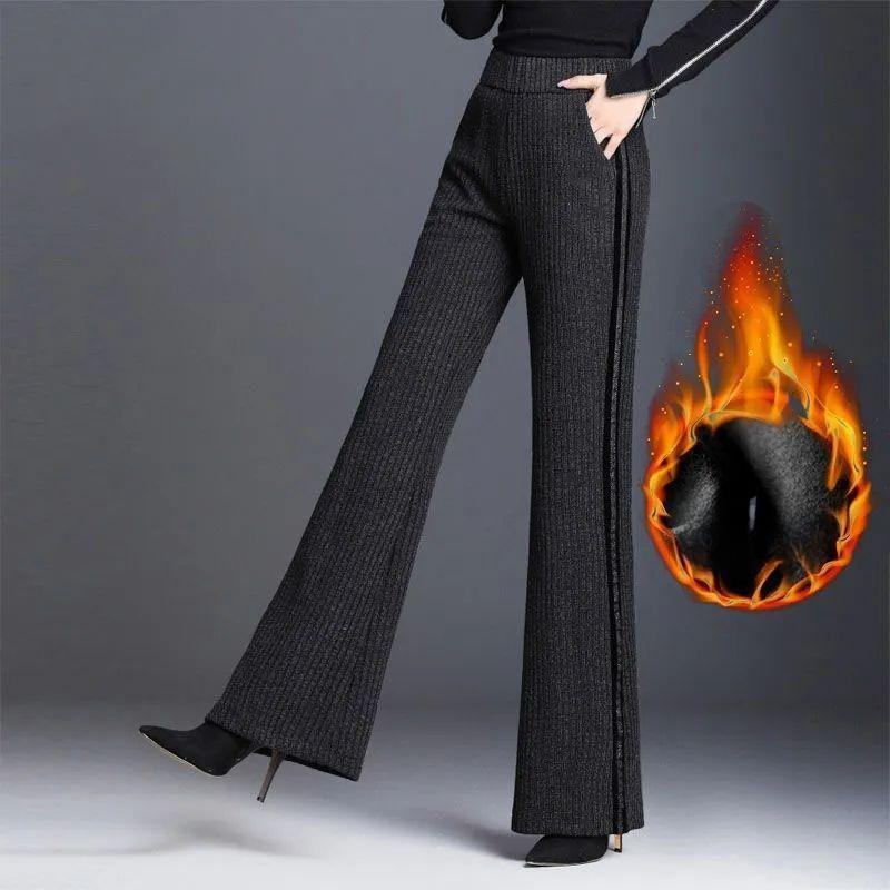 

Теплі широкі трикотажні штани Chic Lady Thick Elastic Pantalone Pantalone Snowwear Women Solid New XL