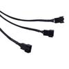 10Pcs 1 to 3 Way Splitter Cable Sleeved 4 Pin PWM Fan Connector Extension Cables