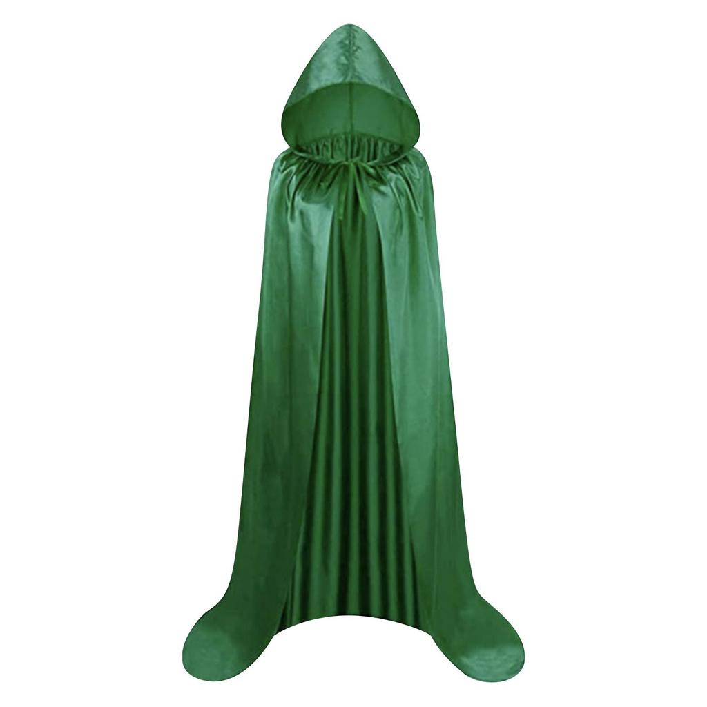 Halloween Cape Stand-up Tie Hood Death Cape Cloak Black Cape KTY