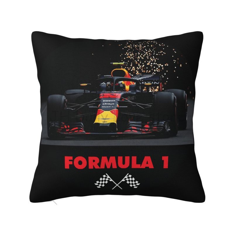 

Наволочка с принтом логотипа Формулы-1, мягкая, уютная, из полиэстера, 18x18 дюймов, чехол для подушки для декора дома, офиса, автомобиля 30cmx30cm