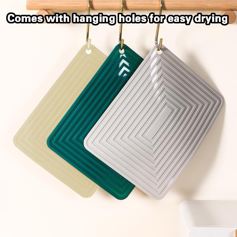 Silicone Pot Mat Square Thickened Heat Insulation High Quality Durable Design Safe for Children Mat Non Slip Corrugated Models Kitchen Table Mats
