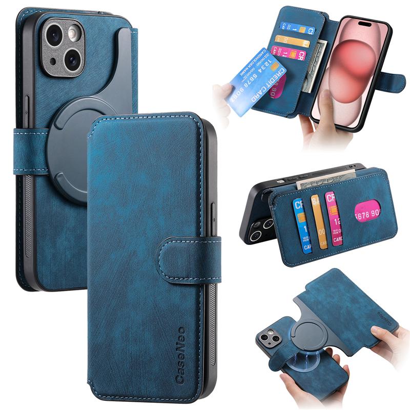 Wallet Card Slot Flip Holder Magnetic Case for Magsafe IPhone 15 14 13 12 11 Pro Max XS Plus XR Leather Mac Safe Cover