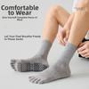 Breathable Yoga Socks Cotton Anti-Skid Floor Sock Sports Men's Five-Toe Socks  Indoor Pilates Sock