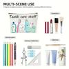 Travel Portable Toiletries Storage Bag Multi-Functional Makeup Organizer Bag Zipper Cosmetics Pouch Hair Accessory Storage Bags