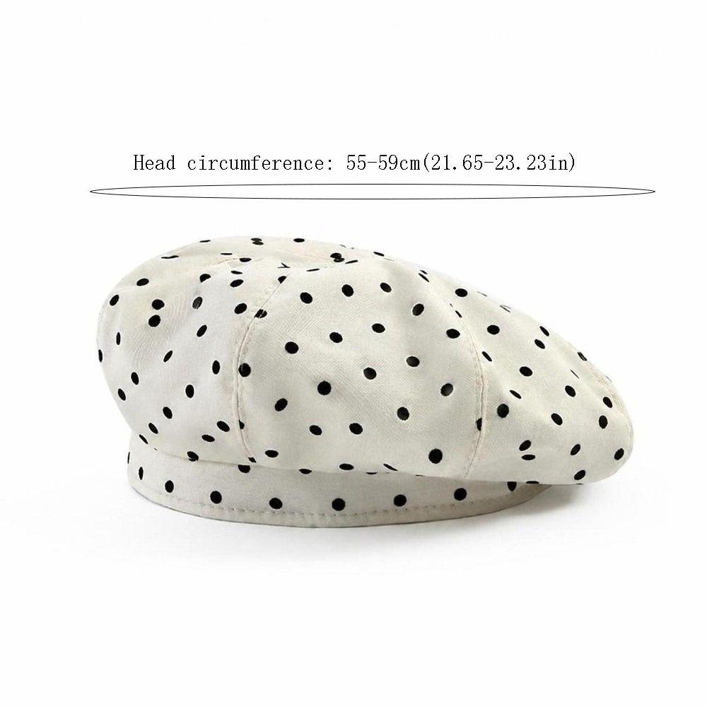 Literary Polka Dot Berets Artistic Newsboy Hat Versatile Painter Hat for Women