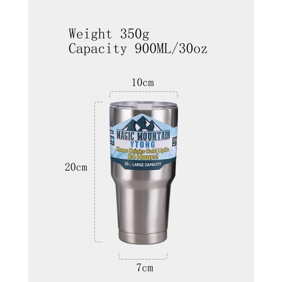 30zo Stainless Steel Freeze Thermos Cup with Straw Ice Coffee Drink Vacuum Insulated Bottle Car Travel Outdoor Thermostatic Cup