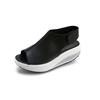 Mote Kvinner Sommer Kvinnelige Sandaler Vintage Wedges Plattform Sko Peep Toe Sandal Høye hæler Sko