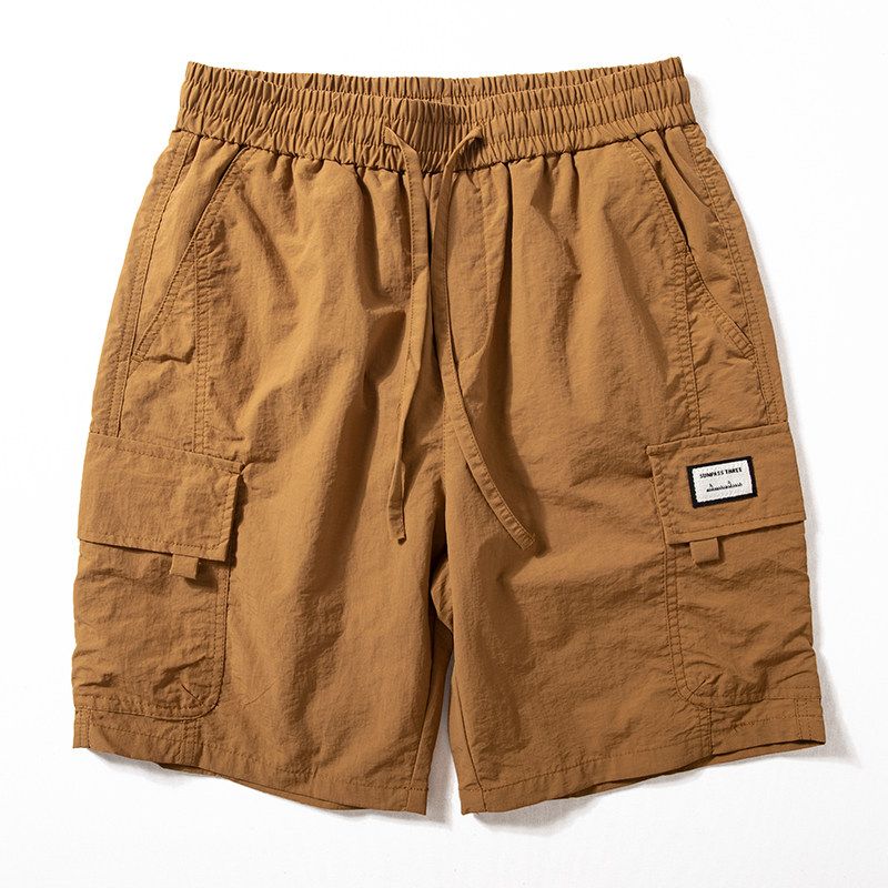 Cargo Shorts Men's Summer Thin Large Pocket Mountain Outdoor Machine Style Plus Size Loose Casual Straight Shorts