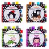 Lakarose Baby Black And White Label Cloth Book For Newborn Infant Early Education Visual Stimulation Tear-resistant Biteable Sound Paper Book