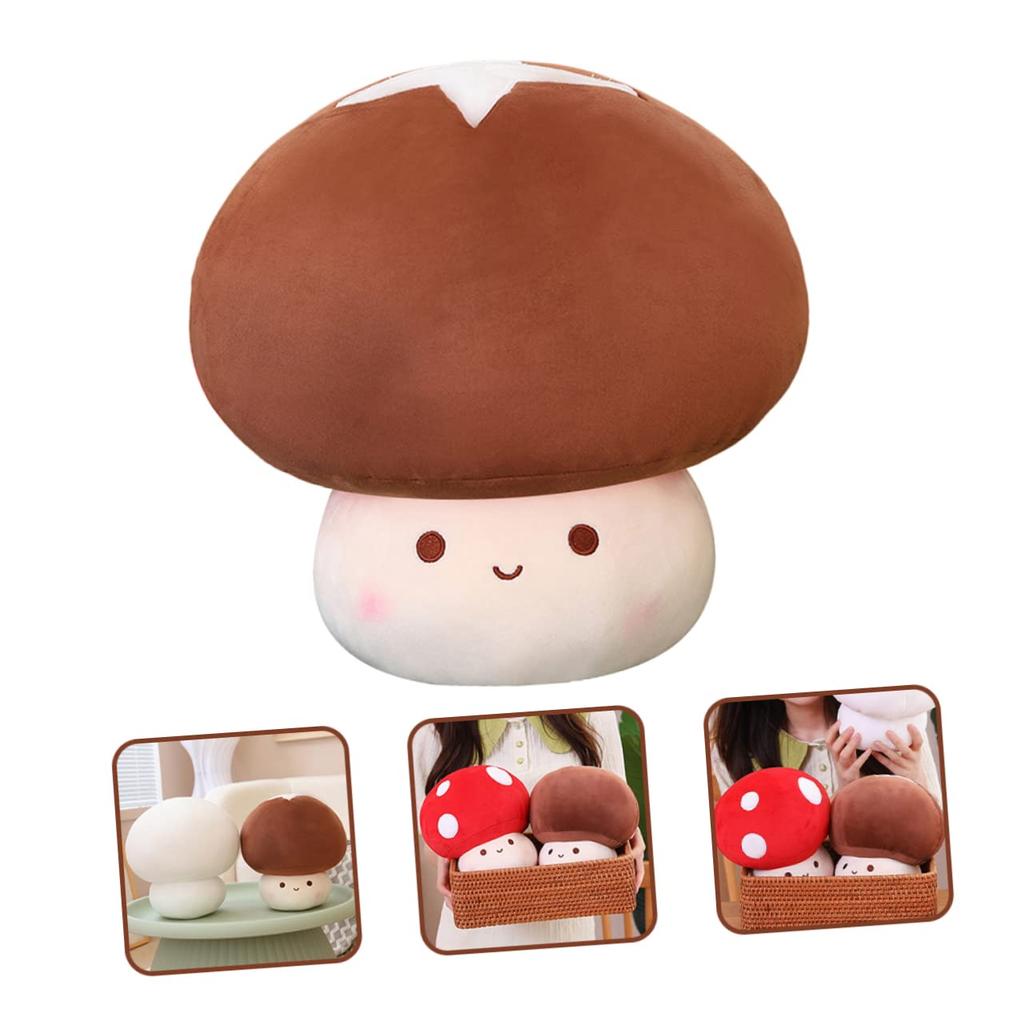 UPKOCH Mushroom Plush Pillow, 23cm, Mushroom Cushion, Body Pillow for Bedroom, Living Room, Home, Office, Decor