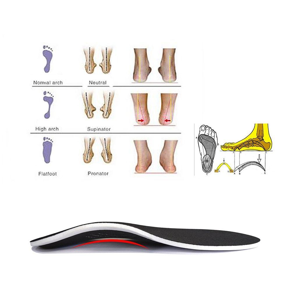1 Pair Orthotic Insoles For Arch Support Plantar Fasciitis Flat Feet Back Heel Pain