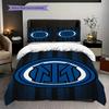 Inter Milan Emblema a Strisce Set da Tre Pezzi (1 * copripiumino + 2 * federa, senza nucleo) Regalo di compleanno di Natale Copripiumino e federa