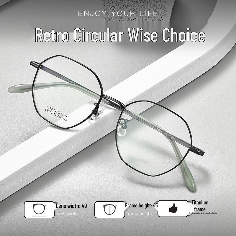 

Retro Business Casual Full-Rim Pure Titanium Myopia Eyeglass Frames