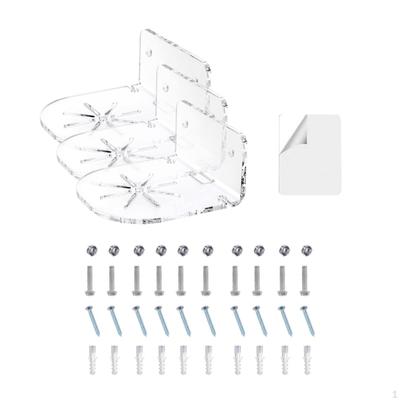 3 Piece Wall Shelf, Acrylic Hanging Display Storage Organizer for Bathroom, Living