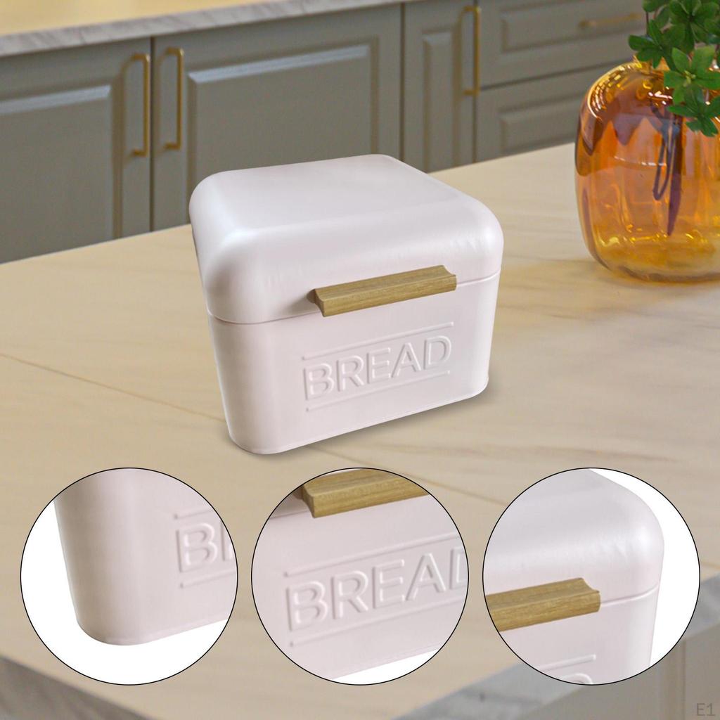 Bread Box Bin Holder Iron Home Decor Food Storage Container Organizer for Countertop Pantry