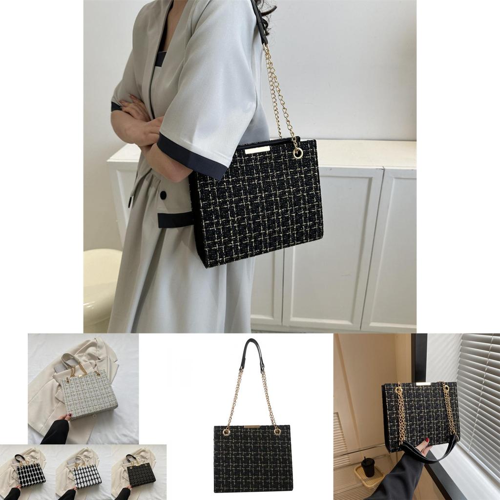 Chic Retro Large Capacity Tote Bag 2023 Summer New Fashion Chain Shoulder Bag For Casual Commute Crossbody