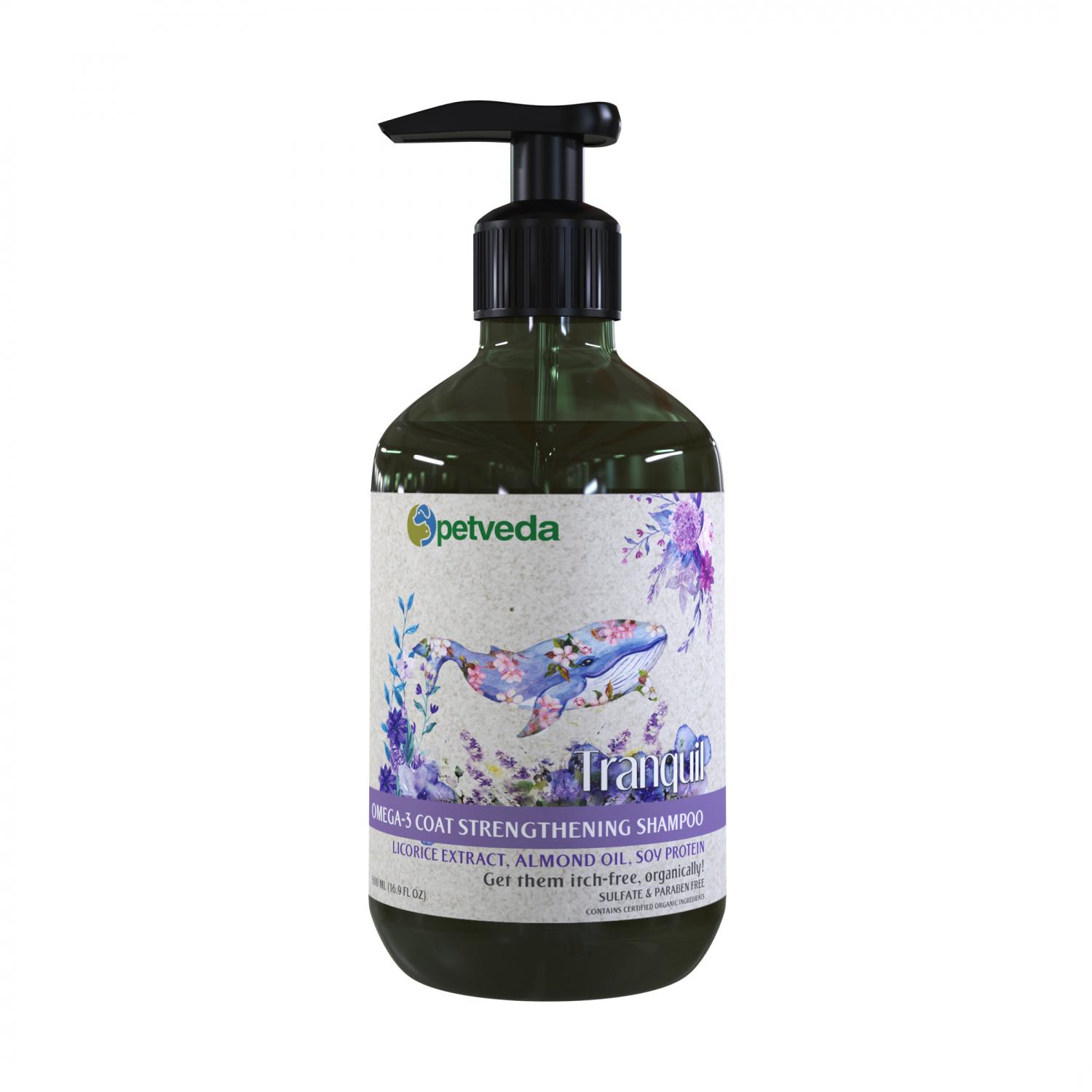 

Укрепляющий Омега-3 шампунь для кошек и собак (500 мл), Omega-3 Coat Strengthening Shampoo, Petveda