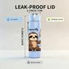 1PC Sloth Out Of Office Sign 750ml Color Plastic Sports Water Bottle Leakproof Flip Straw Lid Suitable for Sports Office Home Use