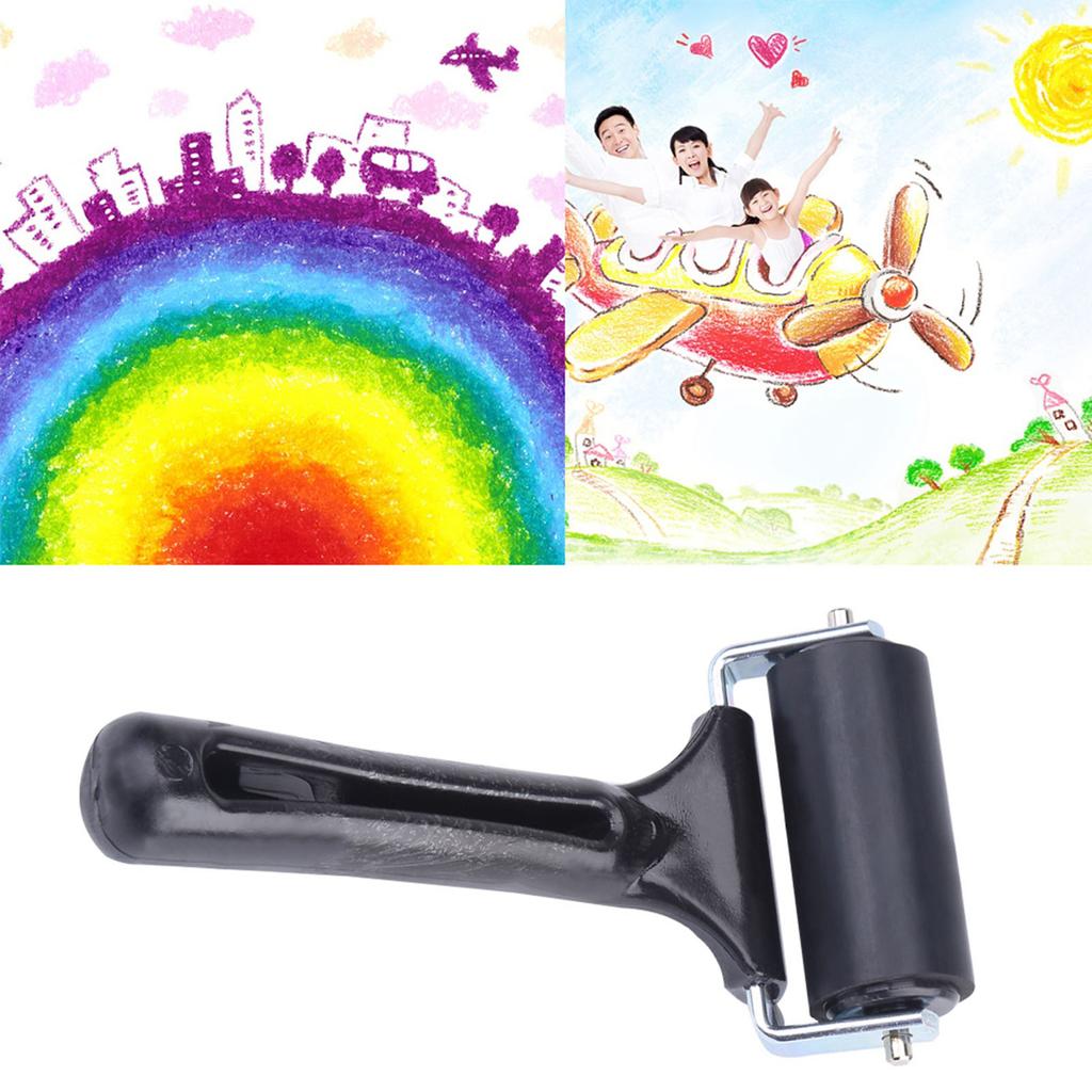 Rubber Brayer Roller, Brush, Ink Applicator, Crafts, Oil Painting Tool, Large Area Paint Dispenser with Handle, Easy Grip and , Sturdy and Du