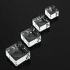 Transparent Glass Square Transparent Support Glass Holder Crystal Sphere Base Ball Display Stand