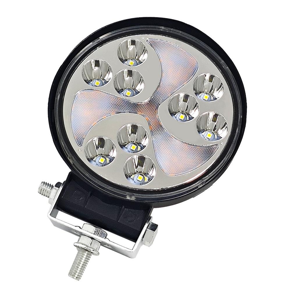 27W LED Work Light For Car 4 Inch Round 9 Lights Auxiliary Daytime Running 25MM