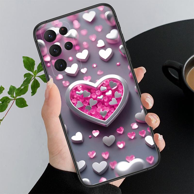 Handyhülle für Samsung A55 A16 A56 A36 A35 A15 A53 A54 A33 A34 A25 A05S A52 A52S A14 A26 A71 Liebe Rosa Herz