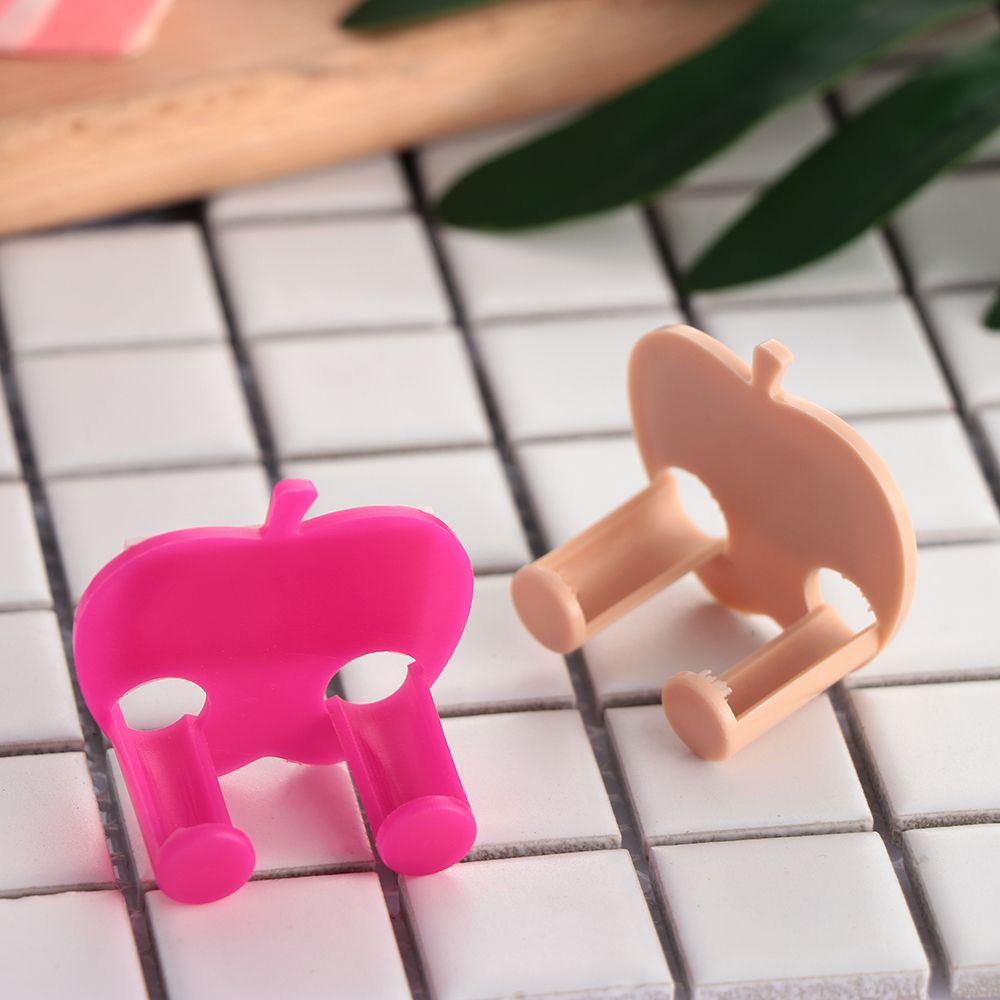 

1/4 Pcs Home Living Kitchen Tool Storage Rack Sticky Hanger Plug Wire Hook 4 Pcs pink