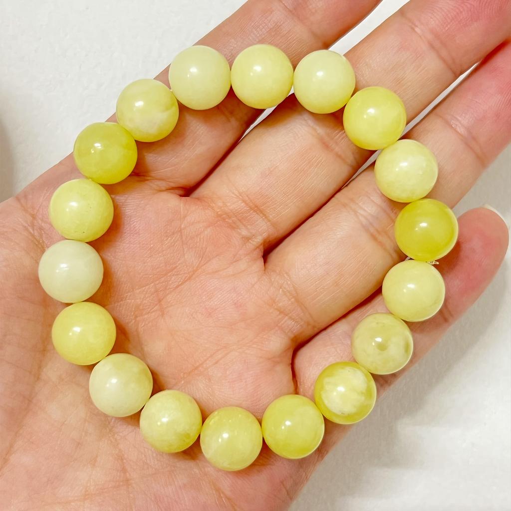 Natural Stone Beaded Bracelets for Women 10mm Round Beads Chalcedony Bangle Handmade Jewelry Gifts
