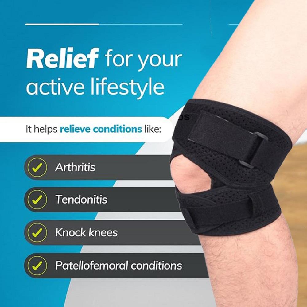 1 Stück Kniekompression Arthritis Damen Herren Patella-Bandage Knieschutzpolster Sport Einstellbare Knieunterstützung Meniskusriss