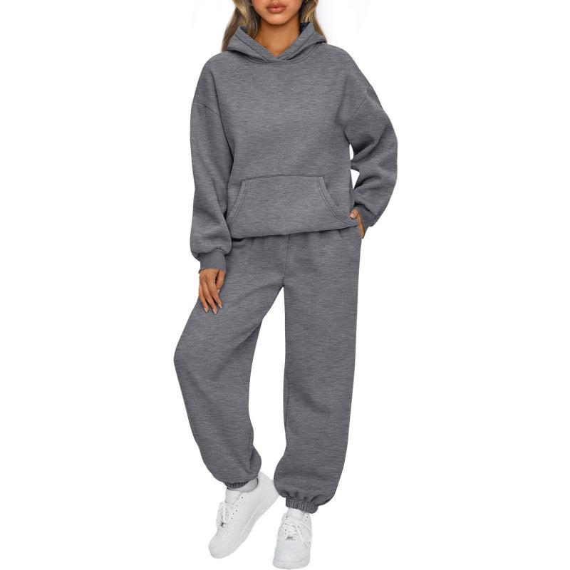 Women's Autumn & Winter Two-Piece Hoodie and Long Pants Sportswear Set