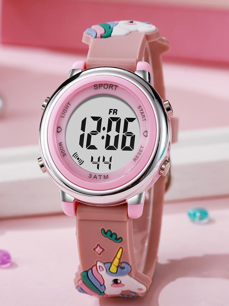 Cute fantasy cartoon unicorn LED electronic watch, suitable for Halloween Christmas gifts, a variety of colors optional