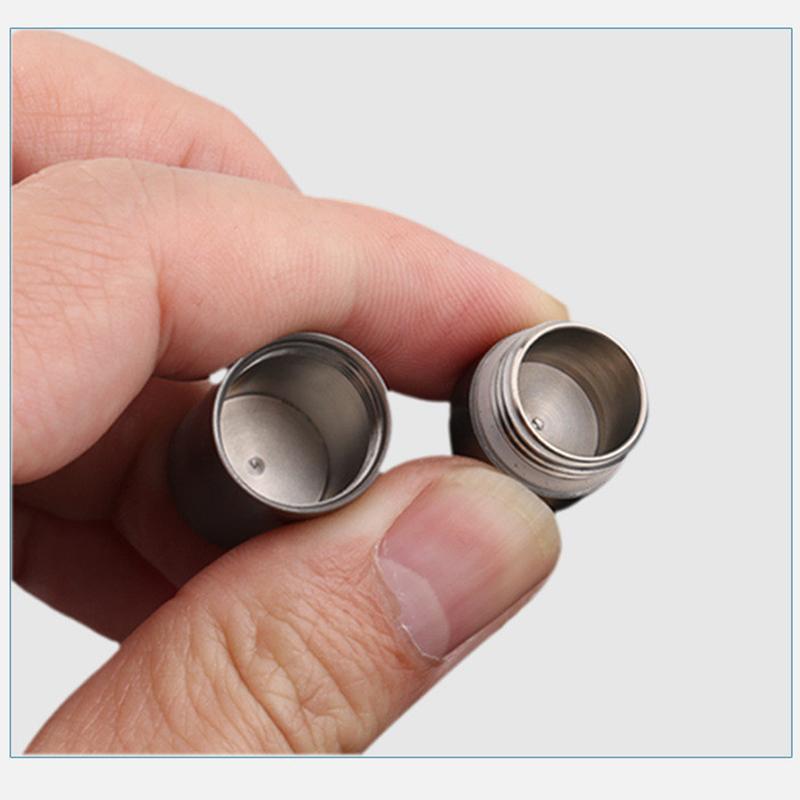 Mini Sealed Can Pill Container Titanium Alloy Portable Waterproof Medicine Bottle Single Compartment Non-Slip Sealed